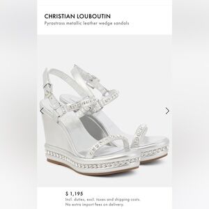 Elegant Silver Wedge Sandals